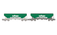 Jouef HJ6281 - H0 - 2-tlg. Set Schwenkdachwagen UFAC, SNCF, Ep. IV
